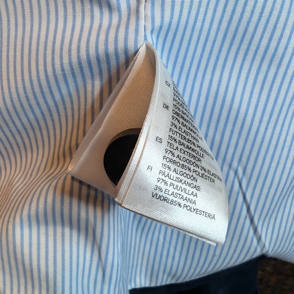 H&M Navy Fitted Blazer SZ 10 - Picture 12 of 13